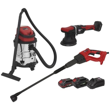 Sealey CP20V 20v Cordless 3 Piece Car Valeting Power Tool Kit