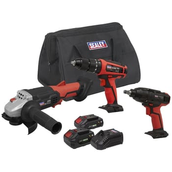 Sealey CP20V 20v Cordless 3 Piece Power Tool Kit