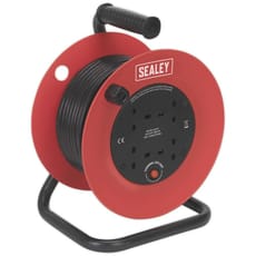 Sealey 4 Socket Heavy Duty Cable Reel 240v