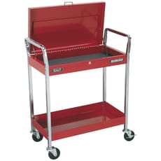 Sealey Heavy Duty 2 Shelf Trolley with Lockable Top