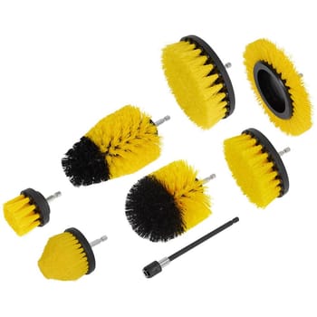 Sealey 8 Piece Hex Shank Drill Scrubbing Brush Set