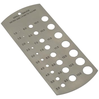 Sealey Drill Bit Size Gauge Metric