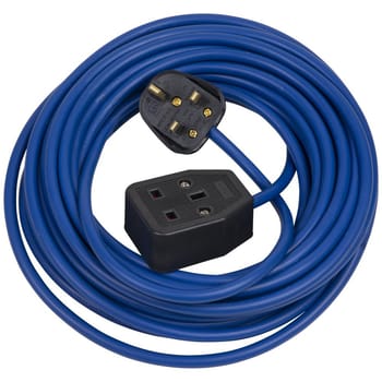 Sealey Blue 13A 1.5mm Trailing Extension Cable 240v