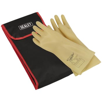 Sealey Electricians High Voltage Safety Gloves and Storage Bag Set