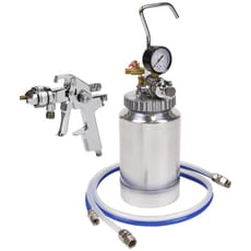 Sealey HVLP-79/P Pressure Pot System Spray Gun and Hoses Set