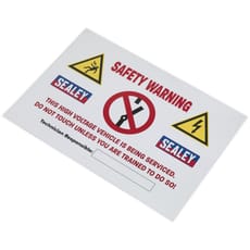 Sealey Hybrid Electric Vehicle Warning Sign
