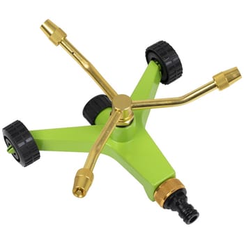 Sealey 3 Arm Brass Garden Sprinkler on Wheels