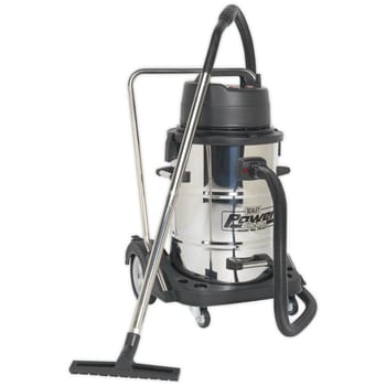 Sealey PC477 Twin Motor Wet and Dry Vacuum Cleaner with Trolley Cart 77L