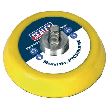 Sealey M6 x 1mm Spindle Hook and Loop Backing Pad