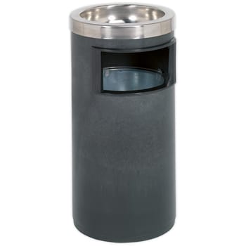 Sealey Metal Litter Bin and Integrated Ashtray