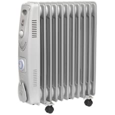 Sealey RD2500T Oil Filled Radiator with Thermostat and Timer