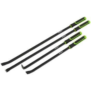 Siegen 4 Piece Heavy Duty Pry Bar Set in Tool Roll