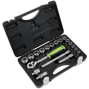 Siegen 19 Piece 3/8" Drive Hex Socket Set