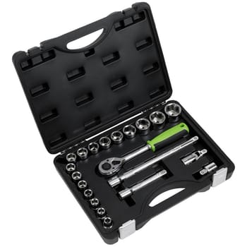 Siegen 21 Piece 1/2" Drive Hex Socket Set