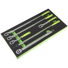 Siegen 6 Piece 1/2" Drive Ratchet and Torque Wrench Set in Module Tray