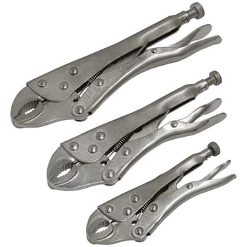 Siegen 3 Piece Locking Plier Set