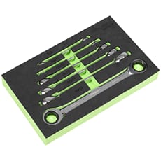 Siegen S0636 6 Piece Double Ended Ratchet Ring Wrench Set