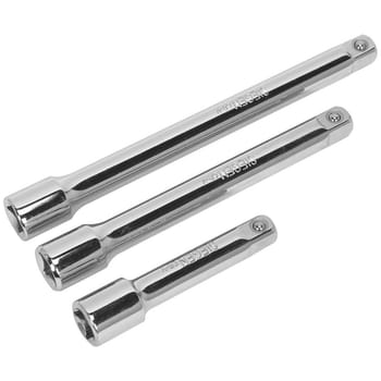 Siegen 3 Piece 3/8" Drive Socket Extension Bar Set