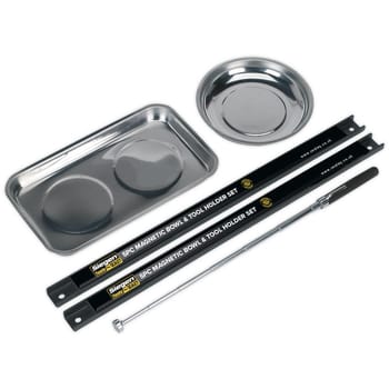 Siegen 5 Piece Magnetic Tray, Rail and Pick Up Tool Set