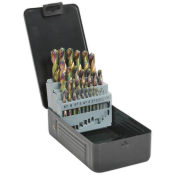 Siegen 25 Piece HSS Titanium Coated Drill Bit Set