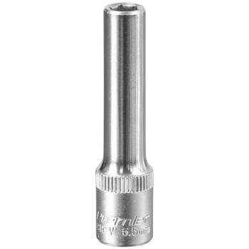 Sealey 1/4" Drive Deep Hexagon WallDrive Socket Metric