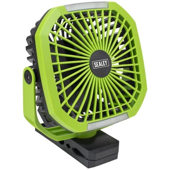 Sealey Portable Clip Fan with Worklight