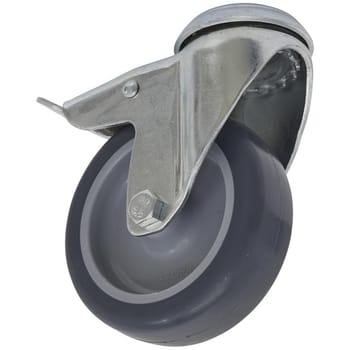 Sealey Bolt Hole Swivel Total Lock Castor Grey
