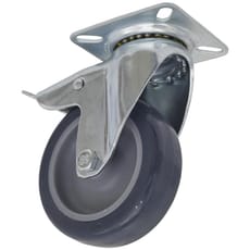 Sealey Swivel Plate Total Lock Castor Grey