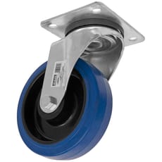 Sealey Heavy-Duty Blue Elastic Rubber Swivel Castor Wheel