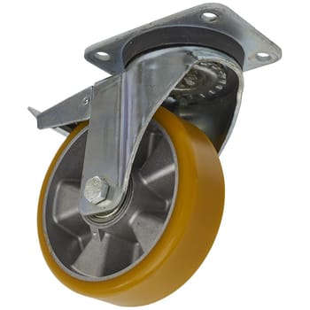 Sealey Swivel Plate Total Lock Castor Polyurethane