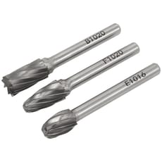 Sealey 3 Piece Tungsten Carbide Rotary Burr Set