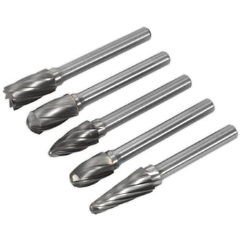 Sealey 5 Piece Tungsten Carbide Rotary Burr Set