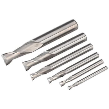 Sealey 6 Piece HSS End Mill Set for SM2503 Mini Mill