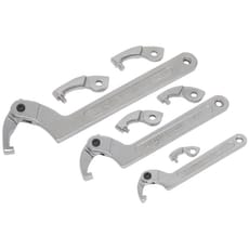 Sealey 11 Piece Adjustable C Spanner Hook and Pin Wrench Set