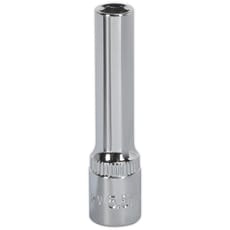 Sealey 1/4" Drive Polished Deep Hexagon WallDrive Socket Metric