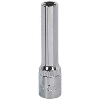 Sealey 1/4" Drive Polished Deep Hexagon WallDrive Socket Metric