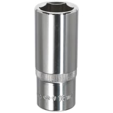 Sealey 3/8" Drive Polished Deep Hexagon WallDrive Socket Metric
