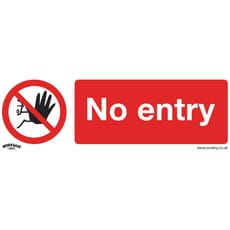 Sealey Rigid Plastic No Entry Sign