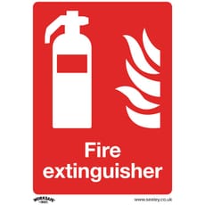 Sealey Self Adhesive Vinyl Fire Extinguisher Sign Pack of 10