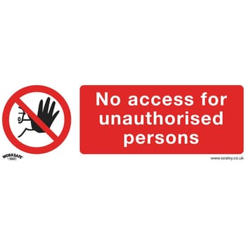 Sealey Rigid Plastic No Access Sign Pack of 10