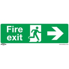 Sealey Self Adhesive Vinyl Fire Exit Arrow Right Sign