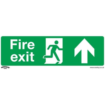 Sealey Rigid Plastic Fire Exit Arrow Up Sign