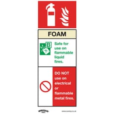 Sealey Self Adhesive Vinyl Foam Fire Extinguisher Sign