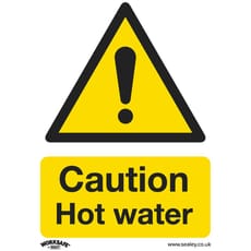 Sealey Rigid Plastic Caution Hot Water Sign