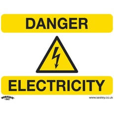Sealey Rigid Plastic Danger Electricity Sign