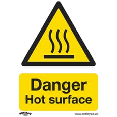 Sealey Rigid Plastic Danger Hot Surface Sign Pack of 10