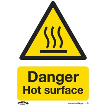 Sealey Self Adhesive Vinyl Danger Hot Surface Sign