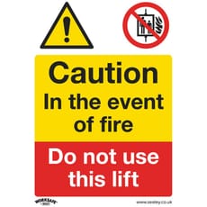 Sealey Self Adhesive Vinyl Caution Do Not Use Lift Sign Pack of 10