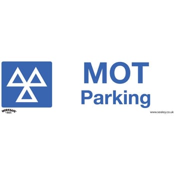 Sealey Rigid Plastic MOT Parking Sign