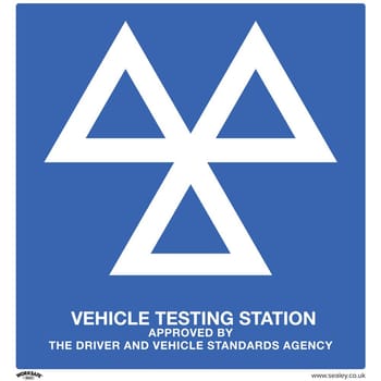 Sealey Aluminium Composite MOT Testing Station Sign